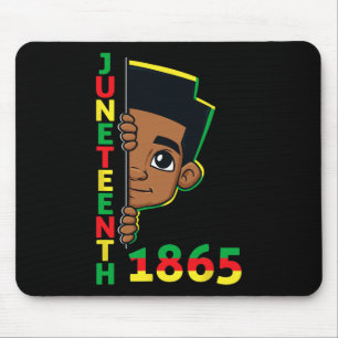 Juneteenth Celebrating 1865 Cool Brown Skin King B Mouse Mat