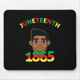 Juneteenth Celebrating 1865 Cool Brown Skin King B Mouse Mat