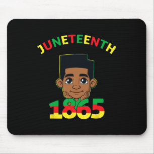 Juneteenth Celebrating 1865 Cool Brown Skin King B Mouse Mat