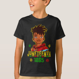 Juneteenth Celebrating 1865 Cool Brown Skin King B T-Shirt