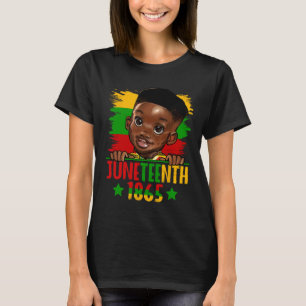 Juneteenth Celebrating 1865 Cool Brown Skin King B T-Shirt