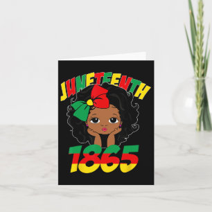 Juneteenth Celebrating 1865 Cute Black Girls Kids  Card
