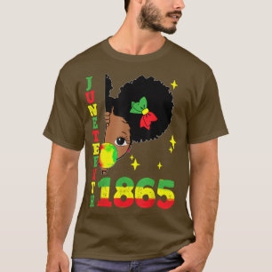 Juneteenth Celebrating 1865 Cute Black Girls Kids T-Shirt