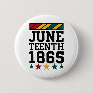 Juneteenth Celebrating Black Freedom 1865 African 6 Cm Round Badge