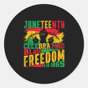 Juneteenth Celebrating Black Freedom 1865 African Classic Round Sticker