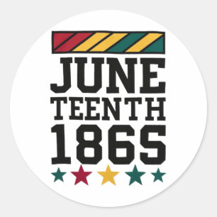 Juneteenth Celebrating Black Freedom 1865 African Classic Round Sticker