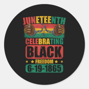 Juneteenth Celebrating Black Freedom 1865 African  Classic Round Sticker