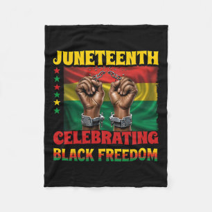 Juneteenth Celebrating Black Freedom 1865 African Fleece Blanket