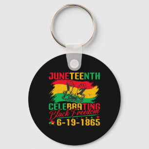 Juneteenth Celebrating Black Freedom 1865 African Key Ring
