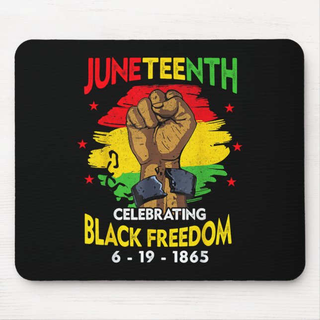Juneteenth Celebrating Black Freedom 1865 African  Mouse Mat (Front)