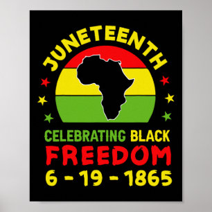 Juneteenth Celebrating Black Freedom 1865 African  Poster