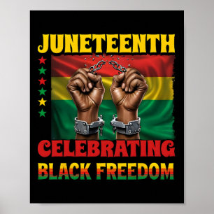 Juneteenth Celebrating Black Freedom 1865 African  Poster