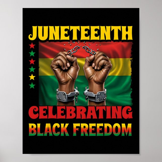 Juneteenth Celebrating Black Freedom 1865 African  Poster (Front)
