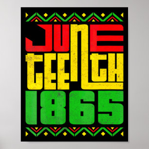 juneteenth celebrating black freedom 1865 flag poster