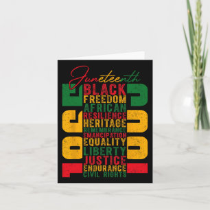 Juneteenth Celebrating Black Freedom 1865 Independ Card