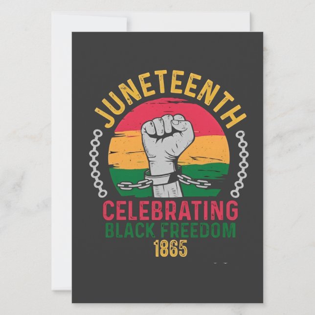 Juneteenth Celebrating Black Freedom 1865 Invitation (Front)