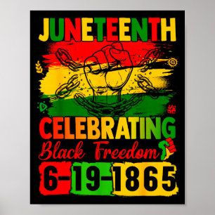 Juneteenth celebrating black freedom 1865 men poster