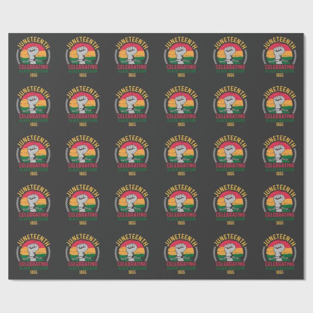 Juneteenth Celebrating Black Freedom 1865 Wrapping Paper (Flat)