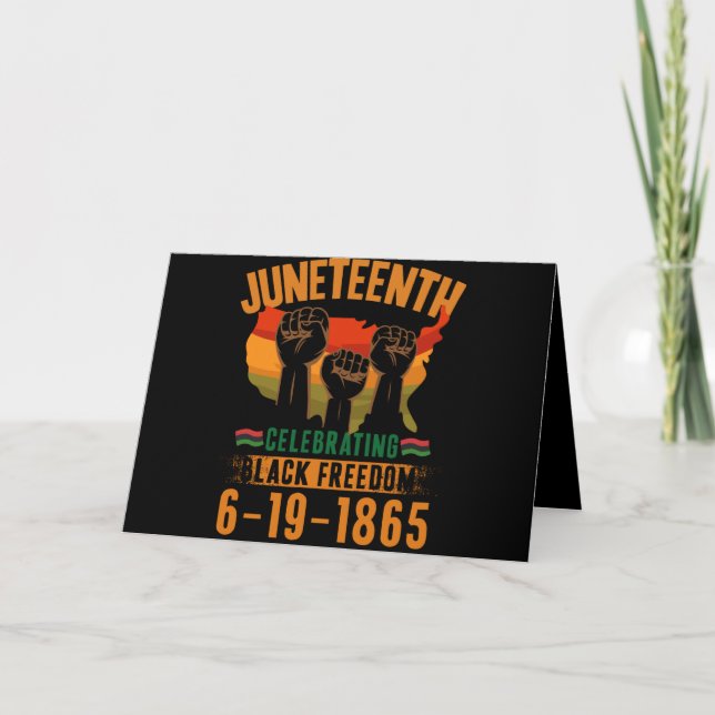 Juneteenth Celebrating Black Freedom 186 African Card (Front)
