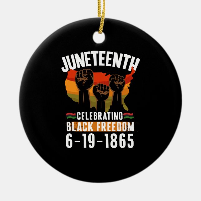 Juneteenth Celebrating Black Freedom 186 African Ceramic Tree Decoration (Front)