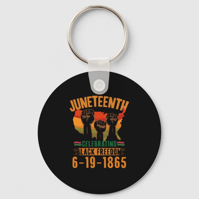 Juneteenth Celebrating Black Freedom 186 African Key Ring (Front)