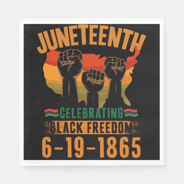 Juneteenth Celebrating Black Freedom 186 African Napkin (Front)