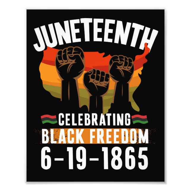 Juneteenth Celebrating Black Freedom 186 African Photo Print (Front)