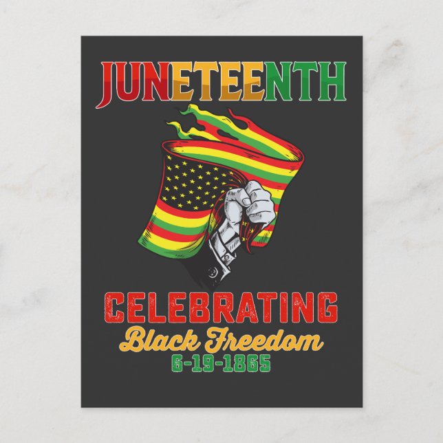 Juneteenth Celebrating Black Freedom 6 19 1865 Invitation Postcard (Front)