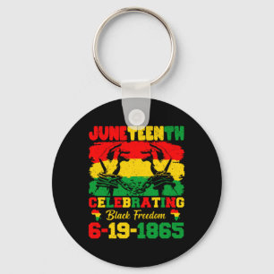 juneteenth celebrating black freedom 6 19 1865 key ring