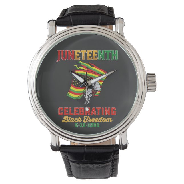 Juneteenth Celebrating Black Freedom 6 19 1865 Watch (Front)