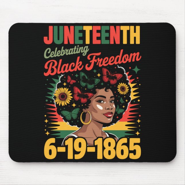 juneteenth celebrating black freedom black history mouse mat (Front)