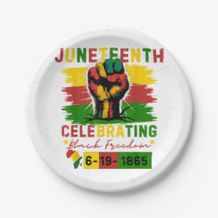 Juneteenth Celebrating Black Freedom Black History Paper Plate