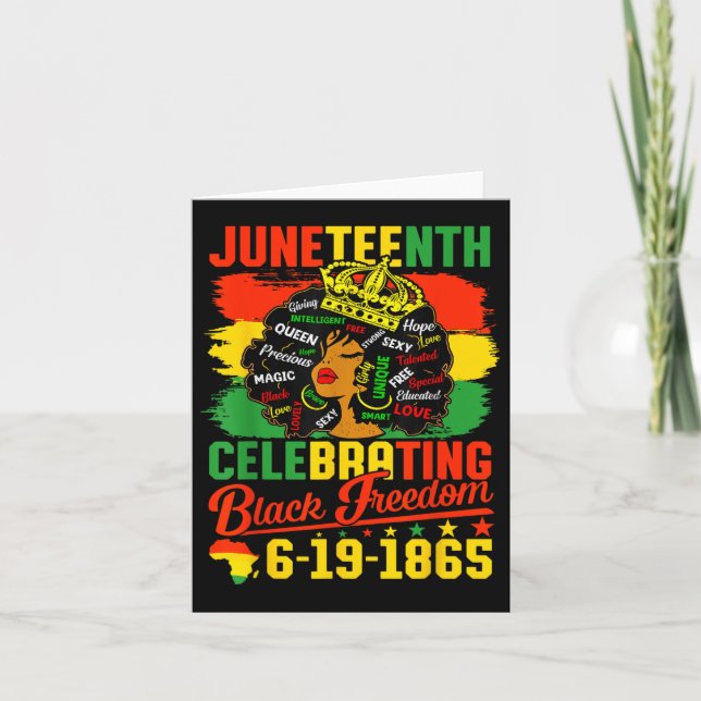 Juneteenth Celebrating Black Freedom Juneteenth 18 Card (Front)