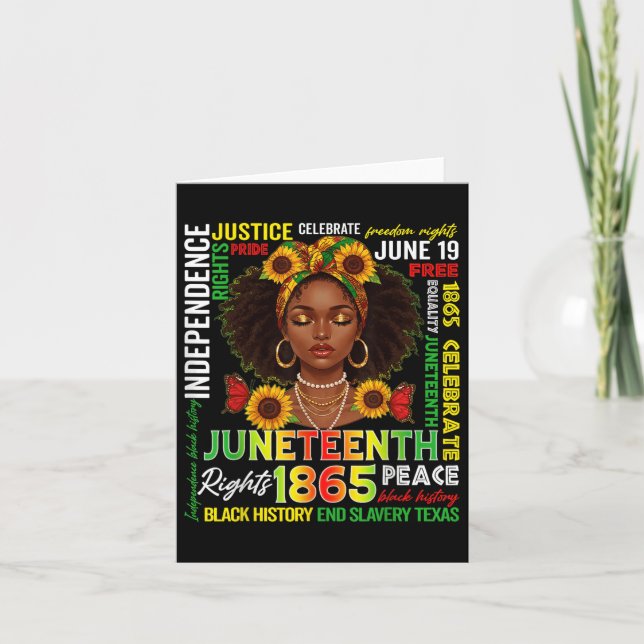 Juneteenth Celebrating Black Freedom Juneteenth 18 Card (Front)