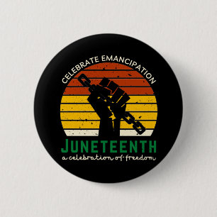 Juneteenth Celebrating Freedom 6 Cm Round Badge