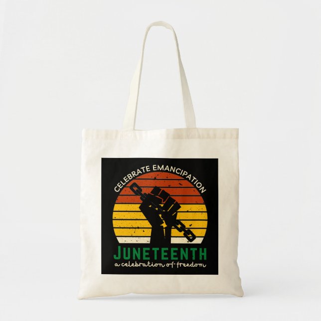 Juneteenth Celebrating Freedom Tote Bag (Front)