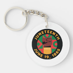 Juneteenth Celebration Commemorating Freedom and Key Ring