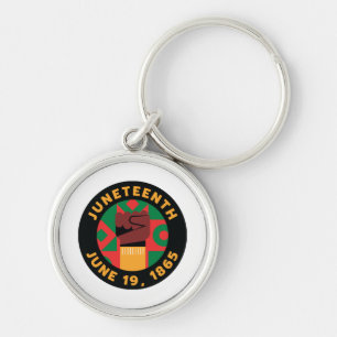 Juneteenth Celebration Commemorating Freedom and Key Ring
