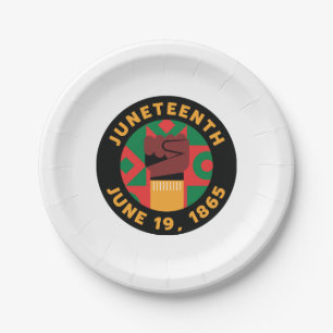 Juneteenth Celebration Commemorating Freedom and Paper Plate