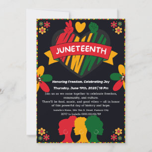 Juneteenth Celebration Invitation – Freedom & Joy