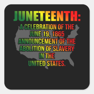 Juneteenth Celebration of American Black History Square Sticker