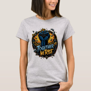 Juneteenth circle emblem featuring interlocked arm T-Shirt