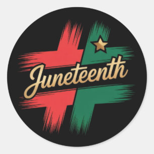 Juneteenth Classic Round Sticker