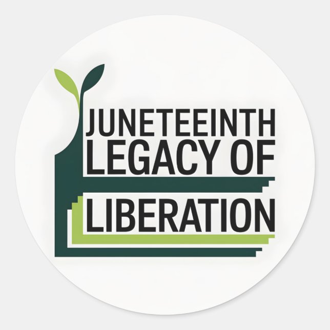 Juneteenth Classic Round Sticker (Front)