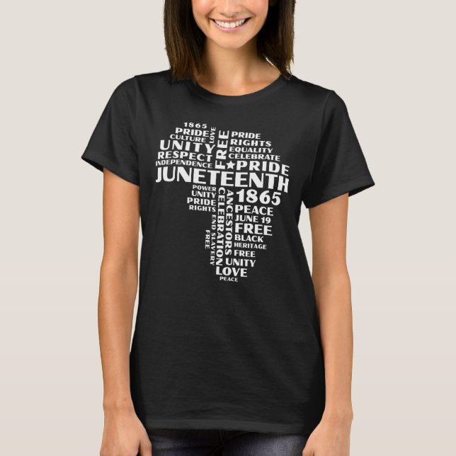 Juneteenth Cloud Black Power History African Proud T-Shirt (Front)