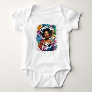 Juneteenth Colorful Afro 19 June Baby Bodysuit