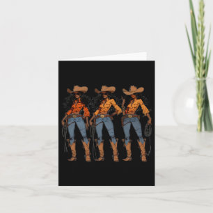 Juneteenth Cowgirl Western Rodeo Melanin Black His Card