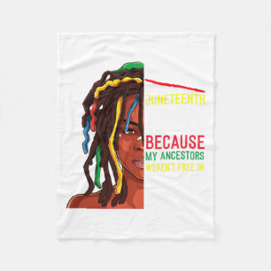 juneteenth day ancestors 1776 july 4th black fleece blanket