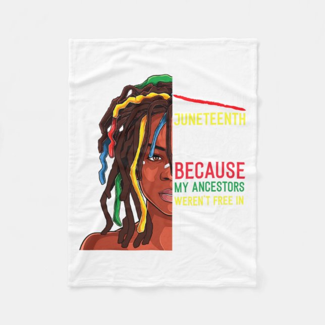juneteenth day ancestors 1776 july 4th black fleece blanket (Front)