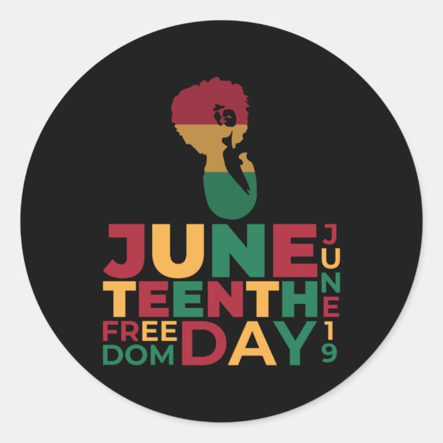 Juneteenth Day Celebrate - Juneteenth Freedom Day Classic Round Sticker (Front)